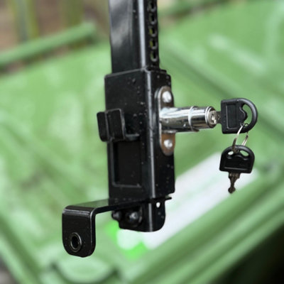 Wheelie Bin Metal Security Lock with Push Button Operation