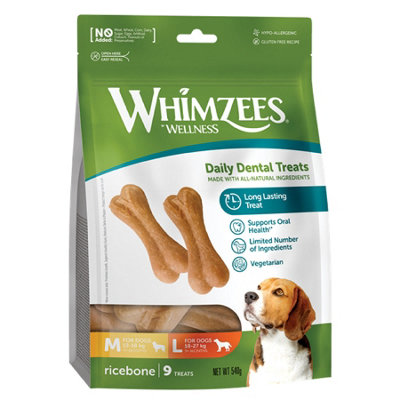 Whimzees Rice Bone 9pk (Pack of 6) DIY at B&Q