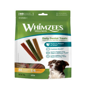 Whimzees Stix Medium 15 Cm 14pk (Pack of 6)