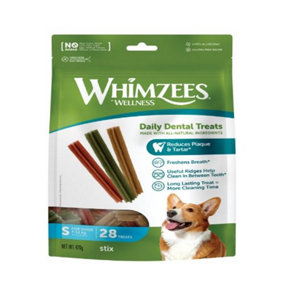 Whimzees Stix Small 12 Cm 24pk (+ 4 Foc) (Pack of 6)