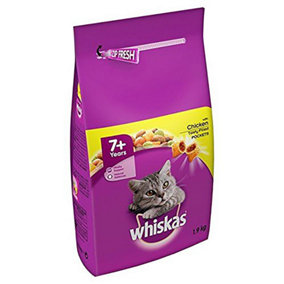 Whiskas 7+ Cat Complete Dry with Chicken Cat Food 1.9kg