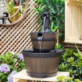 Whiskey Bowls Water Feature - Polypropelene - L48 x W50 x H67 cm - Brown