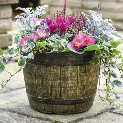 Whisky Barrel Planter - 2 Pots