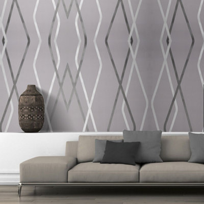 Whispering Grey 3D Stripe Non-Woven Wallpaper Unraveled Elegance 950cm