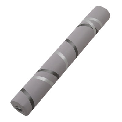 Whispering Grey 3D Stripe Non-Woven Wallpaper Unraveled Elegance 950cm