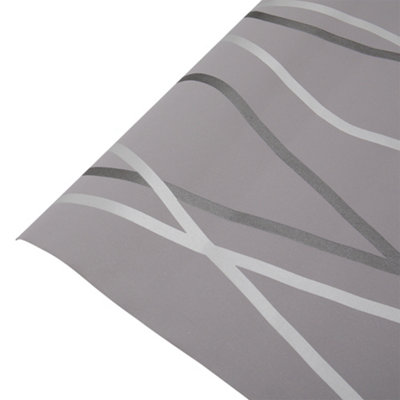 Whispering Grey 3D Stripe Non-Woven Wallpaper Unraveled Elegance 950cm