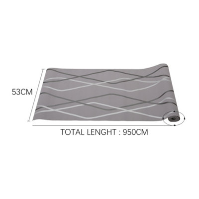 Whispering Grey 3D Stripe Non-Woven Wallpaper Unraveled Elegance 950cm