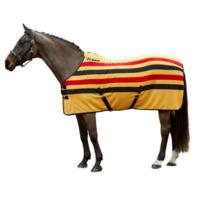 Whitaker Aintree Standard-Neck Stripe Horse Fleece Rug Yellow (6 9