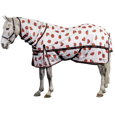 Whitaker HighNeck Ladybird Horse Fly Rug White/Red/Black (6 3") DIY
