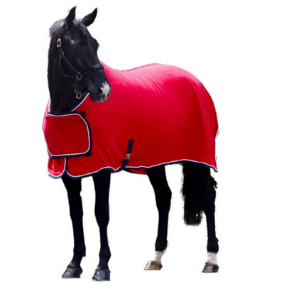 Whitaker Standard-Neck Contrast Horse Turnout Rug Red/Blue (5 9