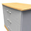 Whitby 3 Drawer Chest in Grey Ash & Oak (Ready Assembled)