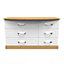 Whitby 6 Drawer Dresser Unit in White Ash & Oak (Ready Assembled)