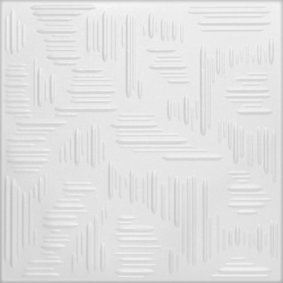 White 0: Decorative Ceiling and Wall Panels 2m2 (21.52 sqft) - 8 Panels