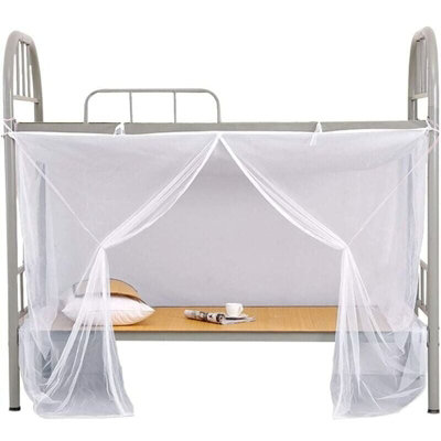 White 1.5 X 2M Fine Hole Student Dormitory Bunk Bed Mosquito Net