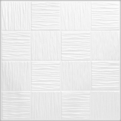 White 11: Decorative Ceiling and Wall Panels 2m2 (21.52 sqft) - 8 Panels