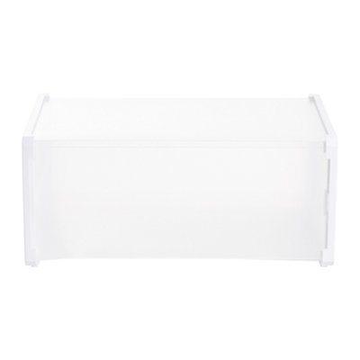 WHITE 12 PCS DUSTPROOF PLASTIC SHOE STORAGE BOX
