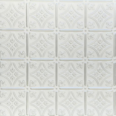 White 15: Decorative Ceiling and Wall Panels 2m2 (21.52 sqft) - 8 Panels