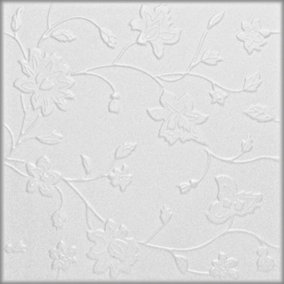 White 2: Decorative Ceiling and Wall Panels 2m2 (21.52 sqft) - 8 Panels