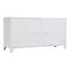 White 2 Doors Adjustable Shelves Metal File Cabinet Tv Stand Side Cabinet for Home and Office 119cm