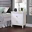 White 2 Drawer Bedside Table Cabinet Chest Wooden Nightstand Chest of Drawer