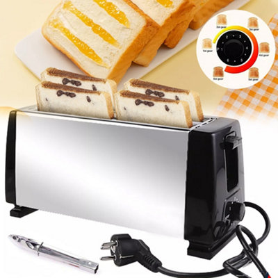 White 2 Slice Toaster Cool Touch 650W Electric Variable Browning ...