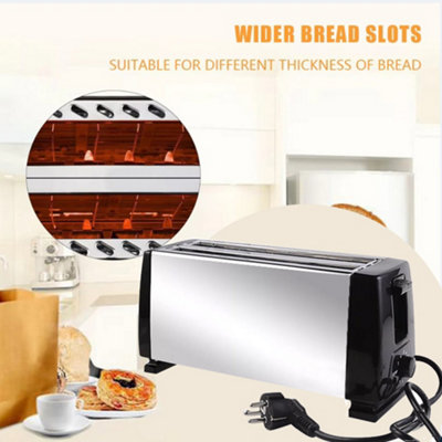 White 2 Slice Toaster Cool Touch 650W Electric Variable Browning ...