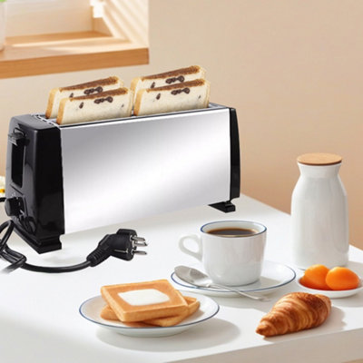 White 2 Slice Toaster Cool Touch 650W Electric Variable Browning ...