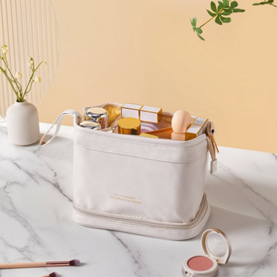 2 compartment makeup bag sale