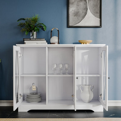 White living room cabinets with doors online