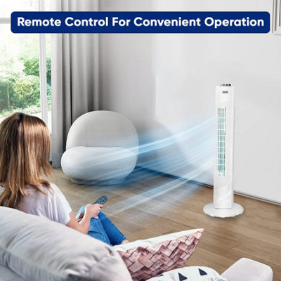 White 3-Speed Tower Fan 29