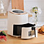 White 4.5L Digital Air Fryer with Timer,Non-Stick Removable Basket