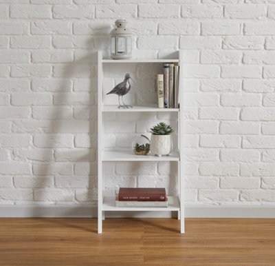 HOMCOM Industrial Pipe Style Shelf 4-Tier Wall-Mounted Utility Bookcase Floating