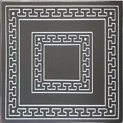 White 5 (Black&Silver): Decorative Ceiling and Wall Panels 2m2 (21.52 sqft) - 8 Panels