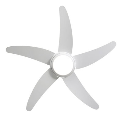 White 5 Blade Ceiling Fan Light with  Remote Control 52 Inch