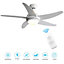 White 5 Blade Ceiling Fan Light with  Remote Control 52 Inch