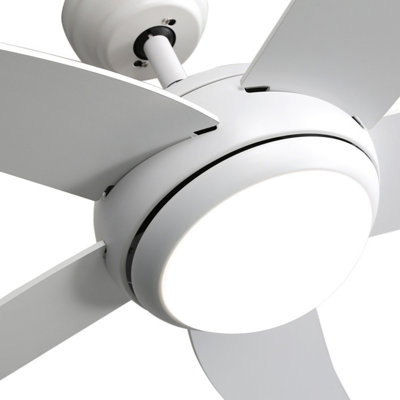 White 5 Blade Ceiling Fan Light with  Remote Control 52 Inch