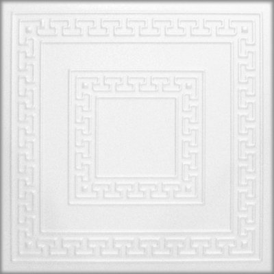 White 5: Decorative Ceiling and Wall Panels 2m2 (21.52 sqft) - 8 Panels