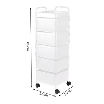 5-Tier Kitchen Trolley Rack on Wheels
