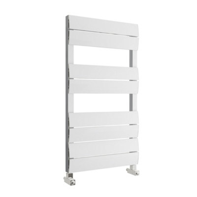 White 500 x 1000mm Bathroom Towel Warmer Ladder Rail