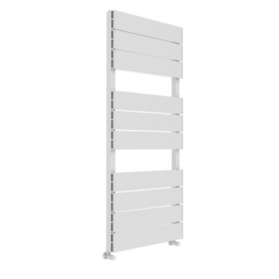 White 500 x 1150mm Bathroom Towel Warmer Ladder Rail