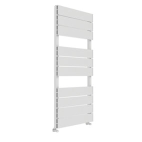 White 500 x 1150mm Bathroom Towel Warmer Ladder Rail