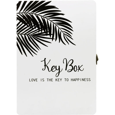 White 6 Key Hook Holder Cabinet Storage Box