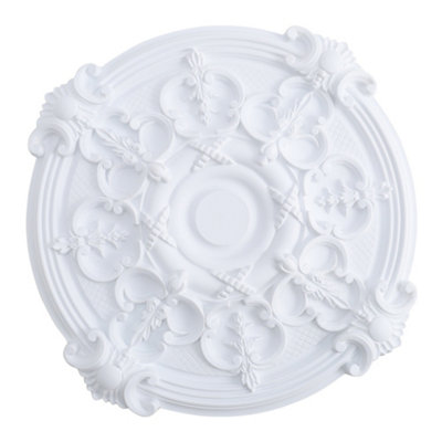 White 67cm Dia Ceiling Rose Ornate Polyurethane Ceiling Medallion