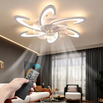 EKDADL Ceiling Fans With Lights And Remote Flush Mount Modern Indoor 19