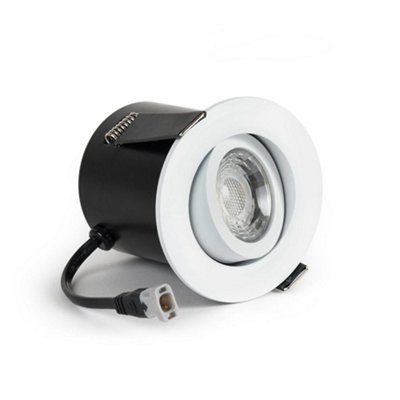 White 6W LED Downlight - 3K Warm White - Dimmable & Tilt IP44 - SE Home