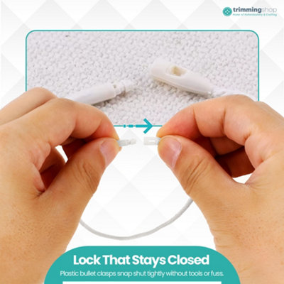 White 7 Inch Cotton String Hang Tag With Lock Labels, 100pcs