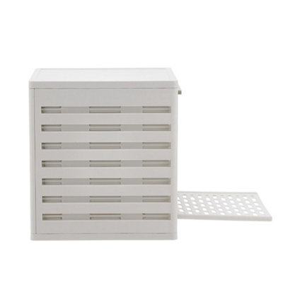 White 7 Tier Shirt Organizer Plastic Storage Drawer