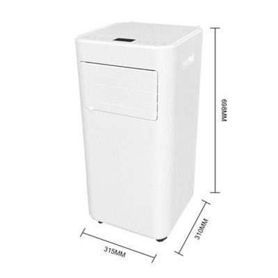 White 7000BTU Portable Air Conditioner with Remote Control