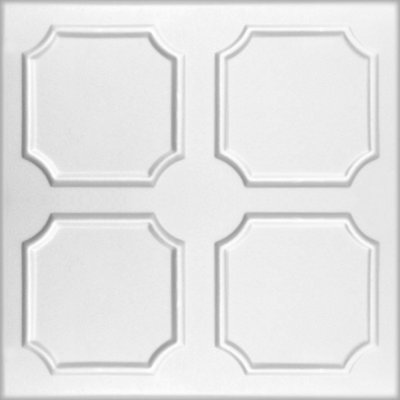 White 8: Decorative Ceiling and Wall Panels 2m2 (21.52 sqft)   - 8 Panels