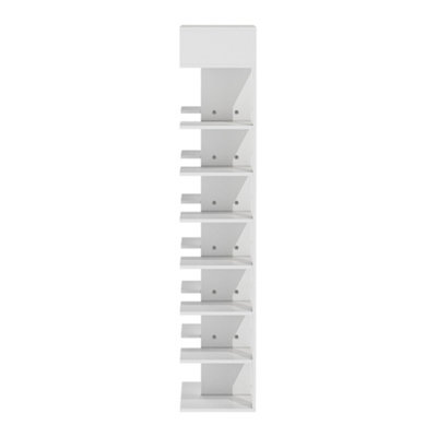 White 8 Tier Household Space Saving Shoe Rack